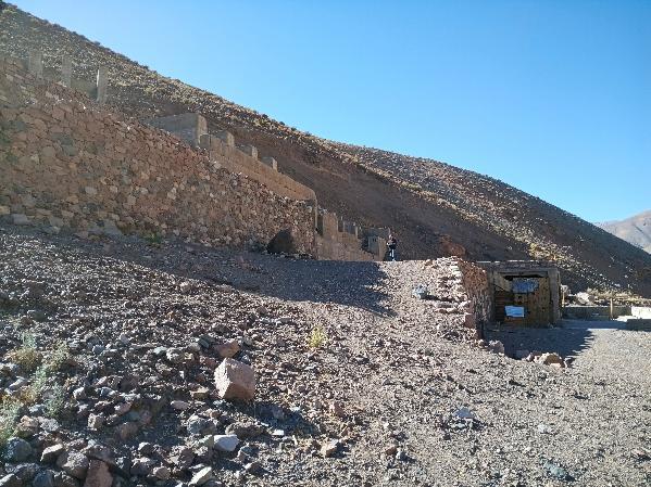 Stone walls of a historical silver processing plant
